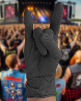 Nitril Einweghandschuhe, 100er Box, schwarz, Größe S