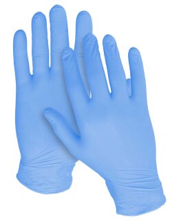 Nitril Einweghandschuhe, 100er Box, blau,...