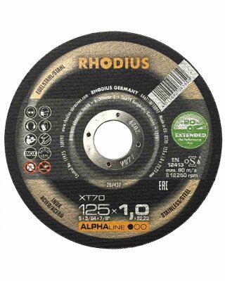 Rhodius Trennscheibe Inox XT70 125 x 1,0 x 22,23 mm