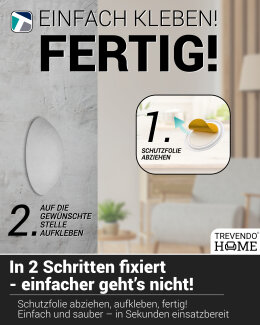 Wandpuffer Bob, selbstklebend, weiß, 60 mm