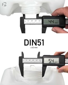 Kanister aus HD-PE (natur) mit Lebensmittelfreigabe, unbefüllt (10 Liter)