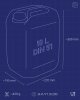 Kanister aus HD-PE (natur) mit Lebensmittelfreigabe, unbefüllt (10 Liter)