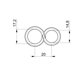 Türklinkenpuffer, transparent, 8-form
