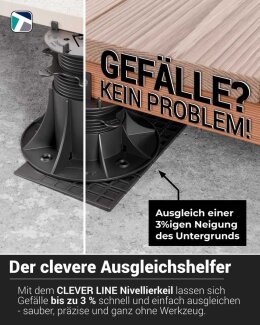 Trevendo Stelzlager Clever Line Nivellierkeil, 3%