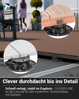 Trevendo Clever Line Stelzlager S, 25 - 40 mm, 25er-Pack