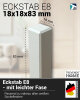 Trevendo Eckstäbe RAL 9016 lackiert 18 x 18 x 83 mm