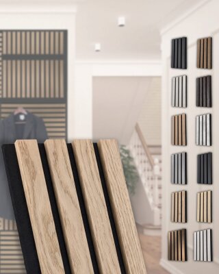 Akustikpaneele 19 x 561 x 2400 mm Eiche natur furniert