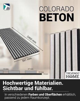 Akustikpaneele 19 x 561 x 2400 mm Colorado Beton