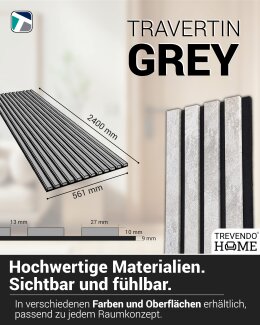 Akustikpaneele 19 x 561 x 2400 mm Travertin grey