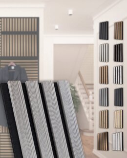 Akustikpaneele 19 x 561 x 2400 mm Eiche grau