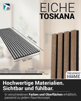 Akustikpaneele 19 x 561 x 2400 mm Eiche Toskana