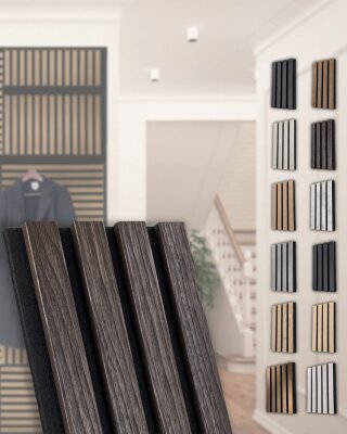 Akustikpaneele 19 x 561 x 2400 mm Nussbaum Milano