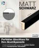 Einfassprofile für Akustikpaneele 14 x 24 x 2500 mm schwarz matt