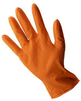 Stronghand Grip Einweghandschuhe 50er-Box, Orange, Größe 9 (L)