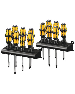 Wera Big Pack 900 Schraubendrehersatz Kraftform Plus - Der Schraubmeißel + Rack, 13-teilig