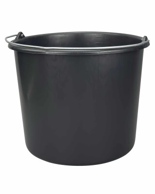 Gripline Durable Baueimer mit Knopfbügel und Skala, Gripline Baueimer mit Knopfbügel und Skala, schwarz, 12 Liter