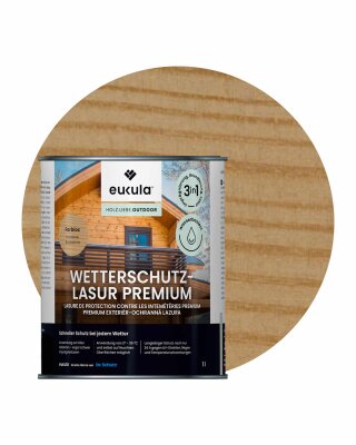 Eukula Wetterschutz-Lasur Premium, 1 Liter, Farblos
