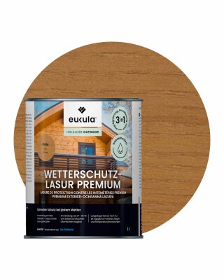 Eukula Wetterschutz-Lasur Premium, 1 Liter, Pinie