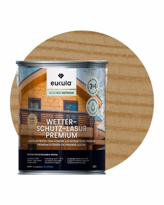 Eukula Wetterschutz-Lasur Premium, 2,5 Liter, Farblos