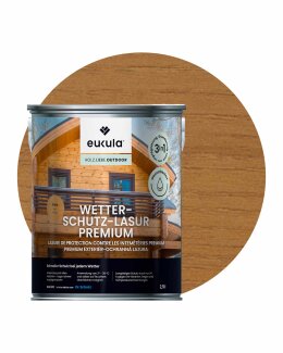 Eukula Wetterschutz-Lasur Premium, 2,5 Liter, Pinie