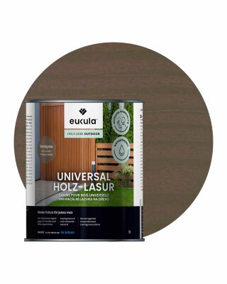 Eukula Universal Holzlasur, 1 Liter, Sandgrau