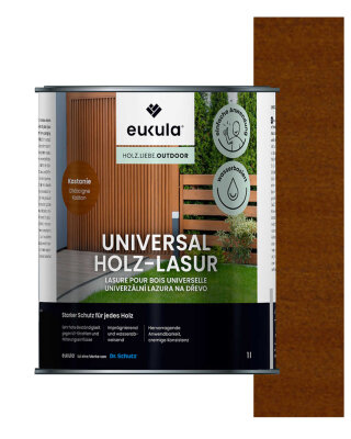 Eukula Universal Holzlasur, 1 Liter, Kastanie