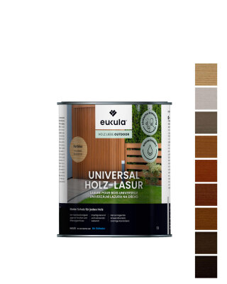 Eukula Universal Holzlasur, 1 Liter, Mahagoni