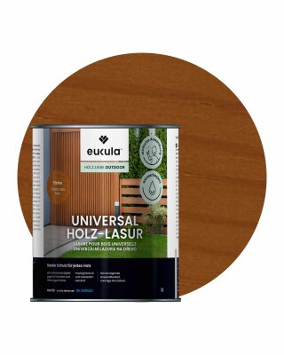 Eukula Universal Holzlasur, 1 Liter, Eiche