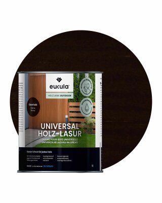 Eukula Universal Holzlasur, 1 Liter, Ebenholz