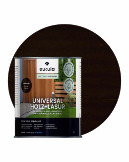 Eukula Universal Holzlasur, 1 Liter, Ebenholz