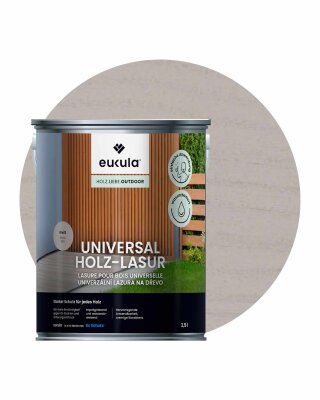 Eukula Universal Holzlasur, 2,5 Liter, Weiß