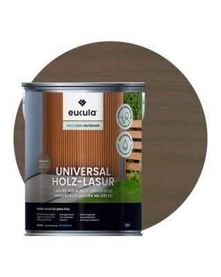 Eukula Universal Holzlasur, 2,5 Liter, Sandgrau