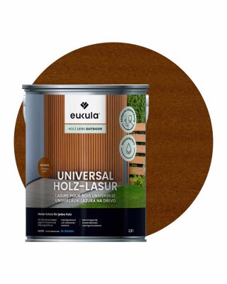 Eukula Universal Holzlasur, 2,5 Liter, Kastanie