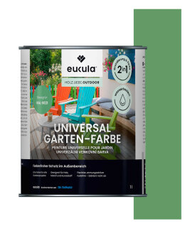 Eukula Universal Gartenfarbe, 1 Liter, Blassgrün RAL 6021