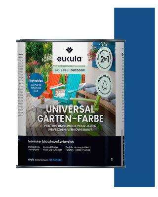 Eukula Universal Gartenfarbe, Marineblau, 1 Liter