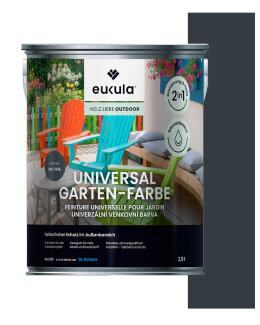 Eukula Universal Gartenfarbe, 2,5 Liter, Anthrazit RAL 7016