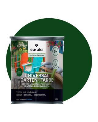 Eukula Universal Gartenfarbe, 2,5 Liter, Moosgrün RAL 6005