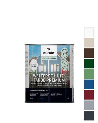 Eukula Universal Wetterschutz Farbe, 1 Liter, Cremebeige