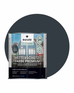 Eukula Universal Wetterschutz Farbe, 1 Liter, Anthrazit RAL 7016