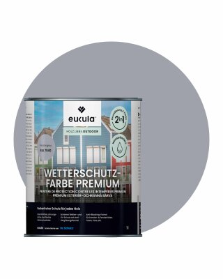 Eukula Universal Wetterschutz Farbe, 1 Liter, Fenstergrau RAL 7040