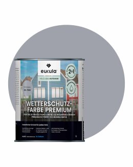 Eukula Universal Wetterschutz Farbe, 1 Liter, Fenstergrau RAL 7040