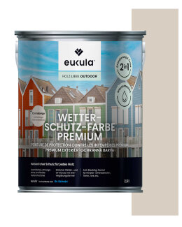 Eukula Universal Wetterschutz Farbe, 2,5 Liter, Cremebeige