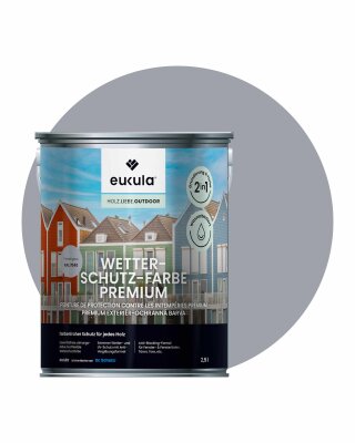 Eukula Universal Wetterschutz Farbe, 2,5 Liter, Fenstergrau RAL 7040