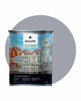 Eukula Universal Wetterschutz Farbe, 2,5 Liter, Fenstergrau RAL 7040