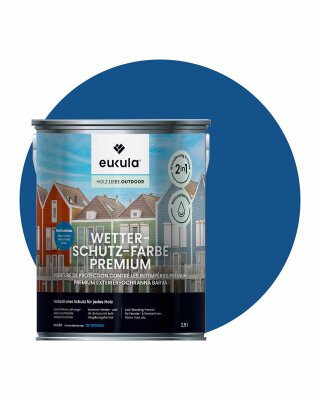 Eukula Universal Wetterschutz Farbe, 2,5 Liter, Marineblau