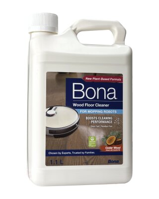 Bona Holzbodenreiniger für Wischroboter, Konzentrat, 1,1 Liter, Zedernholz Duft