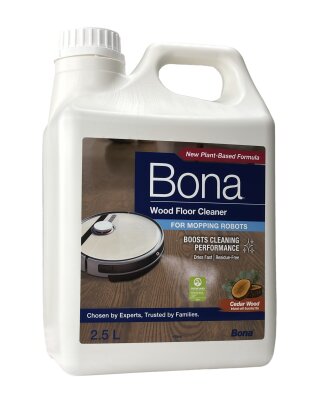 Bona Holzbodenreiniger für Wischroboter, Konzentrat, 2,5 Liter, Zedernholz Duft