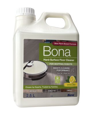 Bona Hartbodenreiniger für Wischroboter, Konzentrat, 2,5 Liter, Zitronen-Minze Duft