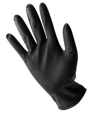 Stronghand Grip Einweghandschuhe 50er-Box, Schwarz, Größe 11 (XXL)