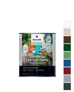 Eukula Universal Gartenfarbe, 0,125 Liter, Fenstergrau RAL 7040